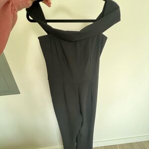 Black off the shoulder jumpsuit
